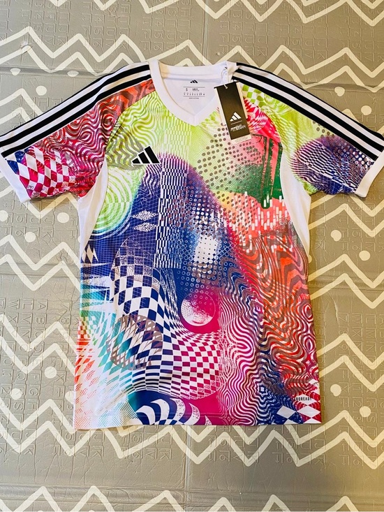 Jeremy Scott Other - Adidas vintage retro floral soccer running training jersey shirt S